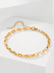 Pulsera De Pareja Con Estilo Gótico Chapada En Oro De 18k De Acero Inoxidable Para Mujeres, Regalo De Aniversario