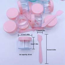 9 Pcs 20ml Cosmetic Jar With Spatula - Perfect For Lotions, Face Creams, Masks, Ointments, Eye Shadows, And Travel Storage - Rhinestones And Samples Included,Makeup,Cheap,Room Decor,Vanity,Travel,Bedroom,Makeup Accessories