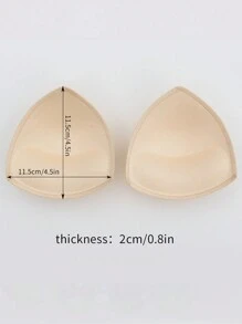 2 Piezas De Relleno Para Brasier Femenino, Transpirables, Finos Y Gruesos En Forma Triangular/redonda - Albaricoque - Ver 5