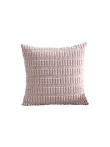 1pc Envelope Closure Pillow Cover & 1pc Solid Color Decorative Cushion Cover - Pink - View 5