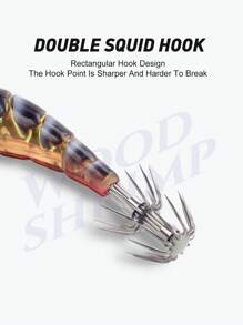 KINGDOM Egi 蝦魚餌 80mm/92mm/110mm 魷魚鉤硬餌 01 - 橘色 - 查看 9