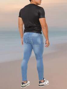 Calça Jeans Masculina Rasgada Com Lycra LInha Premium