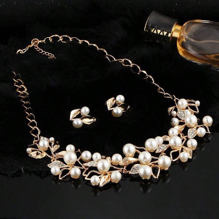 2pcs Women s Chic Pearl Set Including Pearl Branch Necklace And Earrings Suitable For Daily Wear And As Gifts SHEIN