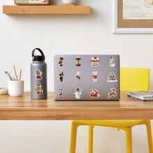 50pcs Christmas Cartoon Stickers - Multicolor - View 8