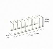 1pc Stainless Steel Bowl/Dish Rack, Household Drainage Rack, Cooking Dish Pan Cover Stand, Kitchen Organizer, Kitchen Accessories