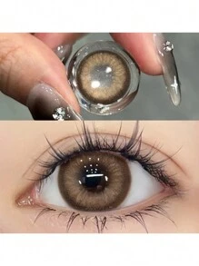 1 副 6 个月彩色隐形眼镜，14.5 毫米设计，漂亮眼妆，适合日常约会和玩耍佩戴，黑天鹅棕色 40% 含水量棕色隐形眼镜万圣节服装角色扮演 - 棕色 - 查看 5