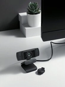 Rapoo C200s 黑色hd 720p Usb網絡攝像頭,配備雙噪音消除麥克風,90度視角,適用於辦公室筆記本電腦桌上型電腦 - 黑色 - 查看 9