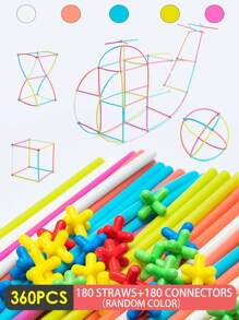 1 Set bunte Morandi-Stil Strohblöcke, 120 Stücke/240 Stücke/360 Stücke/480 Stücke, pädagogische Zauberhafte Bauklötze für Kinder, Kindergarten DIY Bauspielzeug für Jungen und Mädchen, 3-12 Jahre, Raumdekorationen Wintergeschenke, Bob der Baumeister, Spielzeug für 6-Jährige, Brückenspielzeug