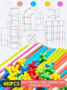1 Set bunte Morandi-Stil Strohblöcke, 120 Stücke/240 Stücke/360 Stücke/480 Stücke, pädagogische Zauberhafte Bauklötze für Kinder, Kindergarten DIY Bauspielzeug für Jungen und Mädchen, 3-12 Jahre, Raumdekorationen Wintergeschenke, Bob der Baumeister, Spielzeug für 6-Jährige, Brückenspielzeug