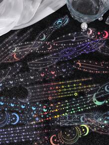 20入組彩虹全息銀色條紋圖案貼紙,防水,適用於裝飾手機殼,平板電腦,日記和筆記本 - 銀色 - 查看 8