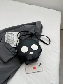 不给糖就捣蛋包、南瓜包、可爱造型派对休闲斜挎包、完美最佳搞笑新奇恶搞礼物 - 黑色 - 查看 3