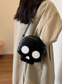 不给糖就捣蛋包、南瓜包、可爱造型派对休闲斜挎包、完美最佳搞笑新奇恶搞礼物 - 黑色 - 查看 10