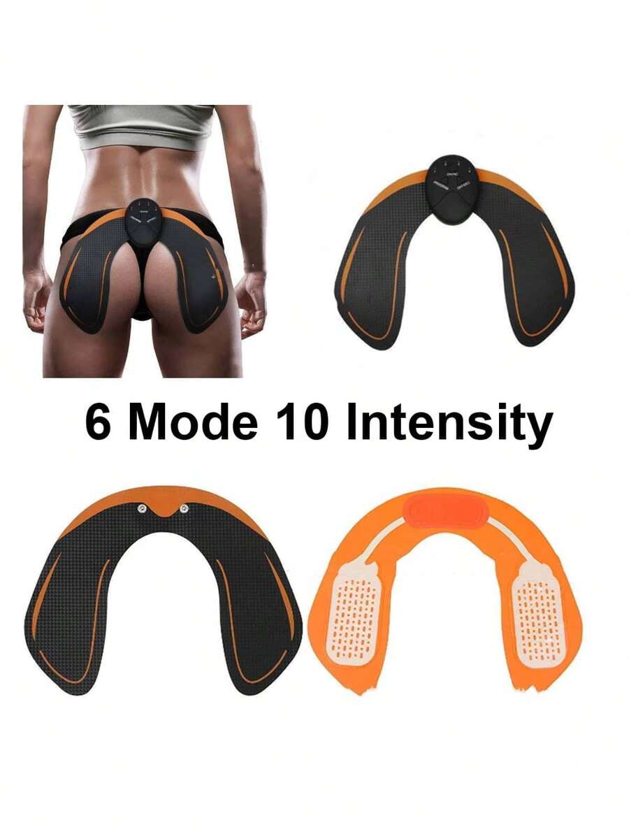 KIPOZI Hips Trainer Abs Stimulator Electronic Muscle Toner, Smart Wearable Butt Lifting Machine, Body Beauty Intelligent Wireless Fitness Apparatus Buttocks Abdominal Fitness Slimming Massager For Men Women - màu đen - Xem 1