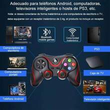 Mando Para Celular Bluetooth Soporte Gamepad, juego de vídeo Soporte para PC, computadora portátil, teléfono inteligente, Tablet, TV, BOX con Android 3.2 o superior - Azul - Ver 6