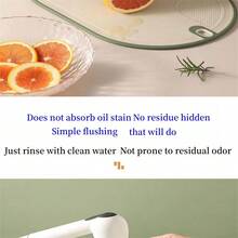 1 Pieza Tabla De Cortar Antibacteriana Naranja Con Etiquetas De Clasificación Para Cocina, Tabla Adhesiva De Plástico De Doble Cara - Naranja - Ver 4