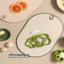 1 Pieza Tabla De Cortar Antibacteriana Naranja Con Etiquetas De Clasificación Para Cocina, Tabla Adhesiva De Plástico De Doble Cara - Naranja - Ver 8