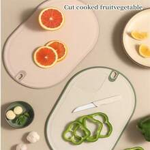 1 Pieza Tabla De Cortar Antibacteriana Naranja Con Etiquetas De Clasificación Para Cocina, Tabla Adhesiva De Plástico De Doble Cara - Naranja - Ver 2