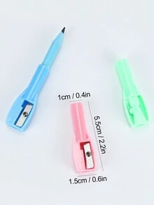 multibey 3入組有色筆蓋設計筆刀,創意便攜鉛筆削尖工具,適用於辦公室,學校,學生 - 彩色 - 查看 5