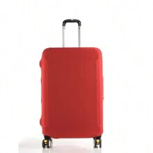 1PC High Elasticity Solid Color Luggage Cover, Suitcase Protective Cover, Travel Accessories Luggage Covers Suitcase Protective Cover For Holiday For Vacation Travel Essentials Travel Accessories - Red - View 3