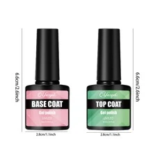 2pcs/set Nail Top Coat And Base Coat, Nail Polish Base Glue And Sealing Layer Kit, Nail Primer And Top Coat Gel