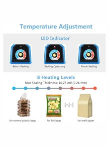 Máquina Portátil Manual de Sellador de Bolsas de Plástico - Azul - Ver 3