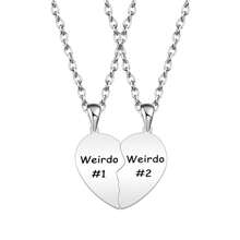 2 件最佳朋友心形吊坠项链，送给朋友和闺蜜的情人节友谊礼物 - #1 #2 - 查看 1