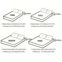 3pcs Solid Color Fitted Sheet Set, Dustproof Non-slip Mattress Protector, Soft Comfortable Breathable Clip Bedding Set With Deep Pocket, For Bedroom Guest Room School Dorm Decor (1* Fitted Sheet + 2*Pillowcases, Without Core) - Army Green - View 2