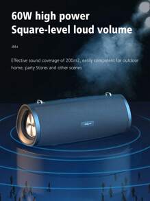 Zealot 便攜式無線 5.0 揚聲器 60w 大聲無線揚聲器,可播放 10 小時,7200mah 電池,無線立體聲雙配對,tf 卡,ipx5 防水,非常適合海灘和泳池 - 黑色 - 查看 3