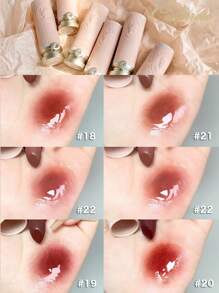 COLORROSE Matte & Glossy Lipstick, Super Glossy Lipstick, High Pigment Lipstick, Moisturizing Creamy Formula, Iced Lemon Iced Tea Color - 22秋楓 - 查看 6