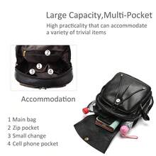 Nicole&doris時尚女包迷你背包,皮革女士背包,肩袋手提包女孩背包(白色) - 白色 - 查看 4