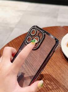 鍍鉻防摔鑽石手機殼,適用於iphone - 黑色 - 查看 2