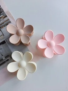 3-Piece Multi-Color Flower Clip, Back-To-School Resin Material Five-Petal Flower-Shaped Hair Claw, Daily Hair Accessories, Travel And Vacation Hair Accessories, Hair Claw Hair Pin, The Four Seasons,Valentine's Day Couples As A Gift Hair Accessories Hair Clips Hair Jaw Clip Hair Clamps Hair Clutch Hair Catcher Clip