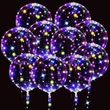 10 PIEZAS Globos luminosos LED transparentes, globos de burbujas con luces de cuerda para decoraciones de cumpleaños, bodas y fiestas (Coloridos), de vuelta a la escuela, Día de San Valentín - transparente - Ver 6