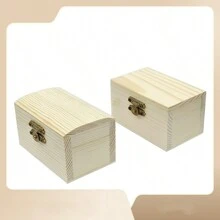 珠寶收納盒木盒禮品盒 - 米色 - 查看 1