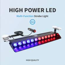 EINERCAR 13.5 Inch Led Emergency Dashboard Strobe Light Bar With Suction Cup Mounting, Suitable For Police , Firefighters, Trucks And Other Vehicles - Multicolor - View 3