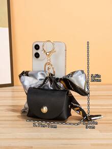 时尚休闲真丝围巾搭配迷你包包吊坠装饰包包配饰礼物礼品配饰装饰适合少女女士大学生新人及白领人士钥匙扣饰品汽车饰品女士