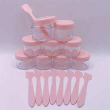 9 Pcs 20ml Cosmetic Jar With Spatula - Perfect For Lotions, Face Creams, Masks, Ointments, Eye Shadows, And Travel Storage - Rhinestones And Samples Included,Makeup,Cheap,Room Decor,Vanity,Travel,Bedroom,Makeup Accessories