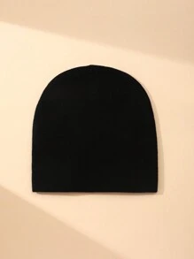 1pc Men's Knitted Hat With X Pattern Jacquard Design, Suitable For Autumn And Winter Outfits - Black and White - View 3
