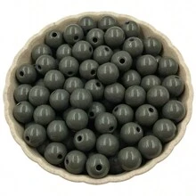 8 ملم موحد اللون أكريليك خرز 100 قطعة