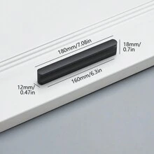 1 件黑色櫥櫃把手鋁合金廚房把手櫥櫃拉抽屜旋鈕家具房門五金件 - 黑色 - 查看 8