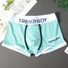 4 cái/bộ Nam In Chữ cái Quần đùi nam - Nhiều màu - Xem 6