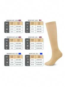 Sports Outdoor Unisex White Compression Socks For Blood Circulation - White - View 2
