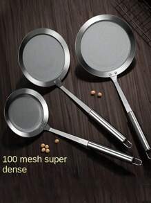 1PC Stainless Steel Fat Skimmer Spoon-Perfect for Removing Grease, Fat&Foam from your Kitchen - Silver - View 1