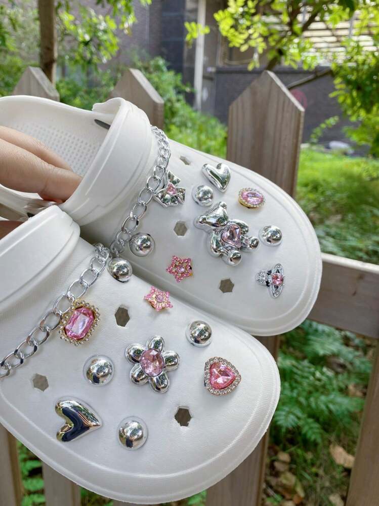ビーチ サンダル チャーム ピンク 蝶々 デコレーション 20個入り