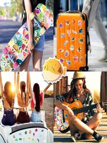 50pcs/Pack Ocean Animal Cartoon Stickers For Children,Featuring Dolphins,Sharks,And Other Marine Creatures,Suitable For Festival Gifts Decoration Of Luggage,Phone,Water Bottle,Computer,Car,And Stationery.,Stickers,Kids Stickers,Stickers Kids,Wall Stickers For Girls,Beach Sticker,Aquarium Stickers