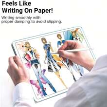 2pcs Paper Texture Screen Protector For IPad. Ideal Gift For Birthdays, Family, And Friends. This Screen Protector Is Waterproof, Shock-Proof, Drop-Proof, Scratch-Proof, And Fingerprint-Proof, With Full Coverage Design. - Clear - View 8