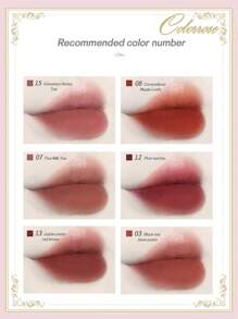 COLORROSE Matte & Glossy Lipstick, Super Glossy Lipstick, High Pigment Lipstick, Moisturizing Creamy Formula, Iced Lemon Iced Tea Color - 22秋楓 - 查看 8