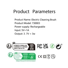 1 件新款電動清潔刷 5 個刷頭清潔器多功能清潔鍋碗瓢盆廚房浴室浴缸,玻璃