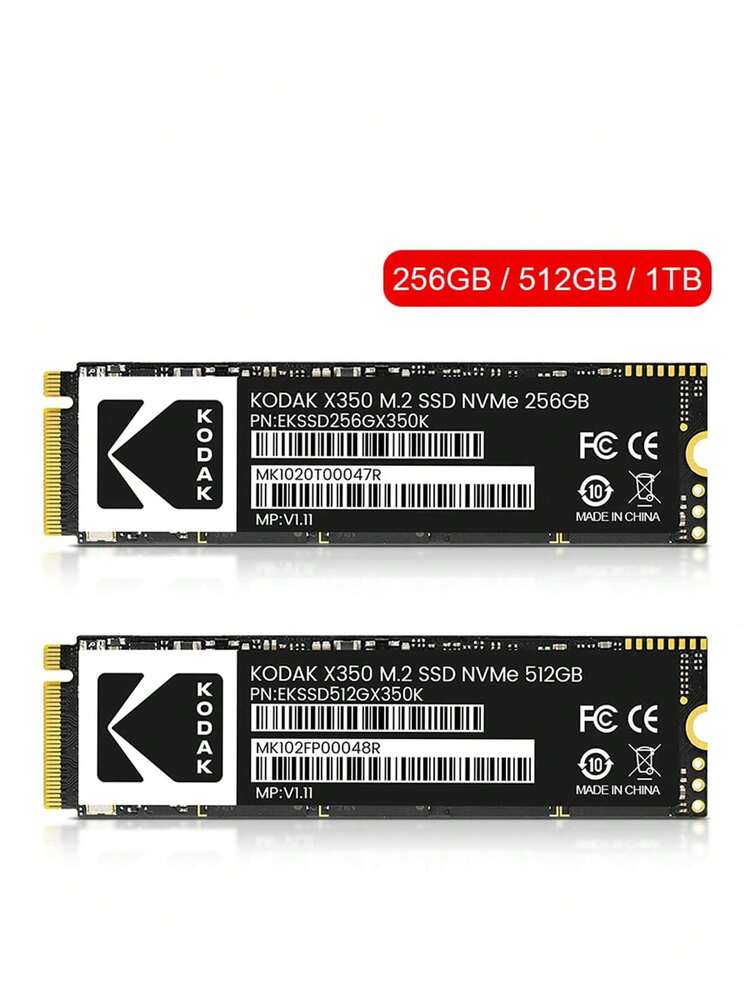 Kodak M.2 NVMe SSD X PCIE NVMe M2 X350 M.2 SSD 256GB 512GB 1TB