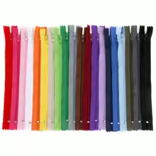 10 件/5 件 7.8 英寸 #3 尼龙彩色拉链，30 种混合颜色，裙子、衣服、裤子、床上用品的缝纫用品 - 多色 - 查看 12